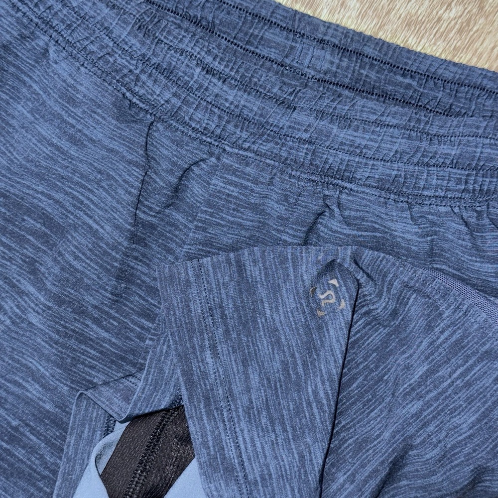 Lululemon Pace Breaker Lined Shorts 7" Men's Small Navy Blue Heather Performance